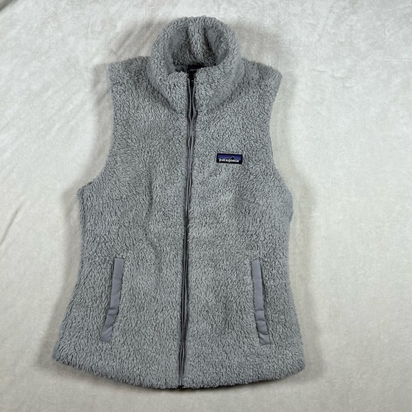 Women’s Patagonia Size Small Gray Fleece Vest Synchilla Sherpa Retro Soft C25 - Picture 1 of 8